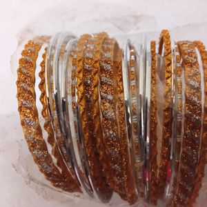 Silver Golden glitter Metal Bangles