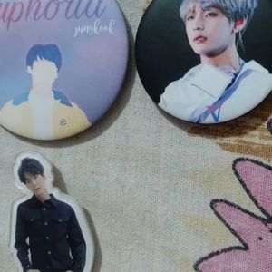 Unofficial BTS V, Jungkook And Suga Badges