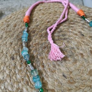 Natural Stone Long Neckpiece