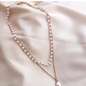 Oralia Hanging Layered Pearl Pendant