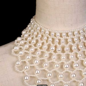 Handmade Faux Pearl Choker Necklace