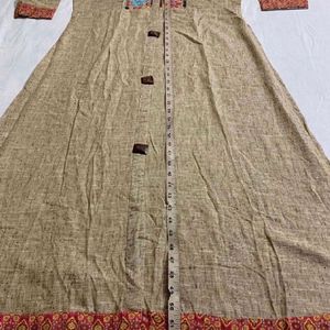 🆕Embroidery Pure Cotton Kurta (XXL)