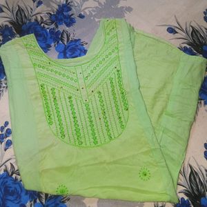 light green kurta for women