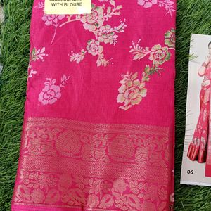 Mugdha Silk Saree Pink 🩷