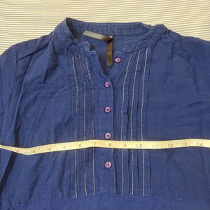 Navy Blue Cotton Kurta