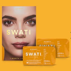 Swati Verma Contact Lenses In Shade Honey (-2