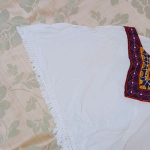 Embroidery white top