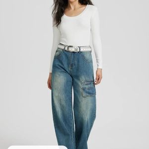 Newme Asia Wide Leg Jeans, New With Tags