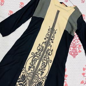 Combo Kurta Leggings - Black & Cream