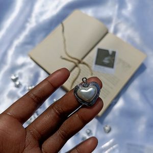 Vintage Silver Heart Pendant Charm 🤍