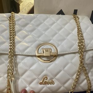 Lavie White Quilted Handbag