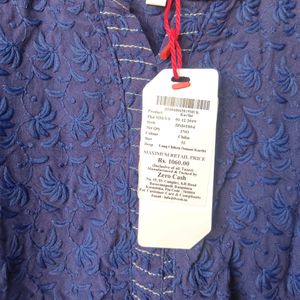 Chikankari Kurta - Blue