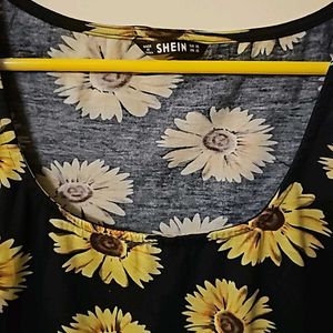 Sunflower Print Top