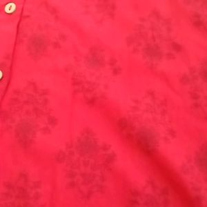 Red Aline Dress Collar Neck XXL SIZE