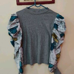 Women Multi Colour Boolen Sleeves Top