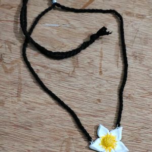 Brand New Clay Flower Pendant Necklace Jewellery