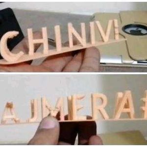 3d Your Own Names Showcase.. Keyring