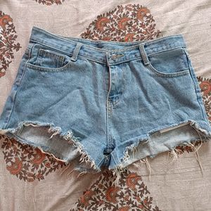 Ripped Denim Shorts