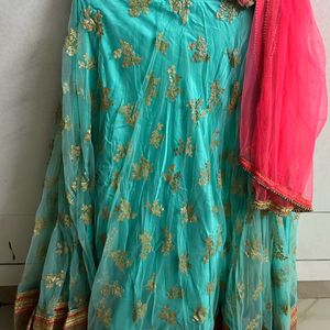 Sea Green & Pink Mix Lehenga for Women’s