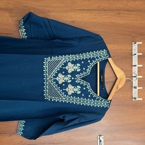 Stylish Aqua Blue Kurta For Women