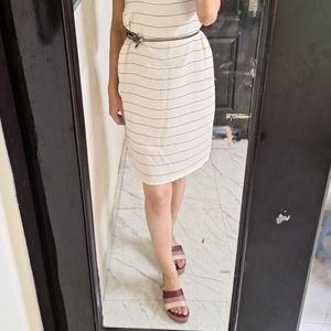 OFF WHITE SHIFT DRESS (without belt)