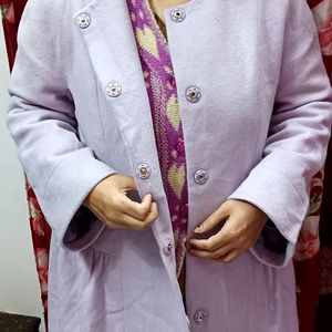 New Lavender Coat For Women Frock Type