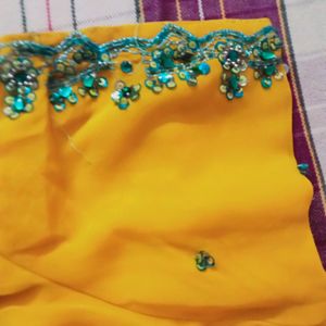 Heavy Embroidery Work Saree 😉😻❤️ very Nice Fabri