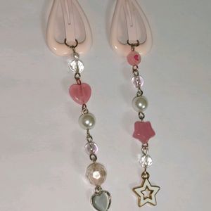 Handmade Pink Y2k Clips