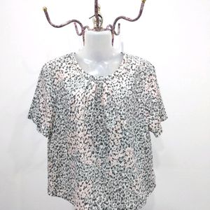 Animal Print Back Wrap Top