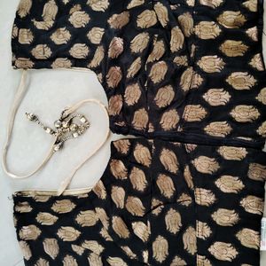 Black And Golden Design Blouse