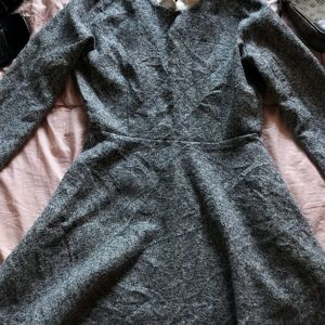 aesthetic grey collar dress