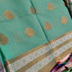 Women Light Green Cute Saree