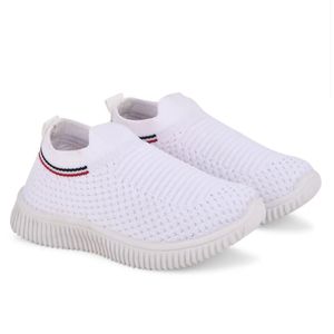 FIRST CRY KATS Perforated Slip On Shoes-White