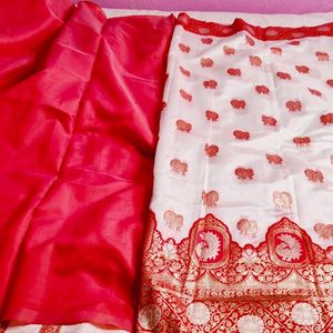 Katan Silk Saree With Blouse Piece