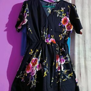 Long Flower Printed Dress