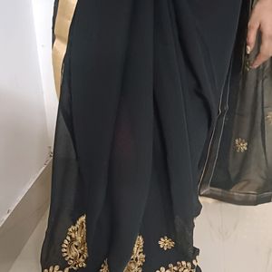 Black Embroidery Saree