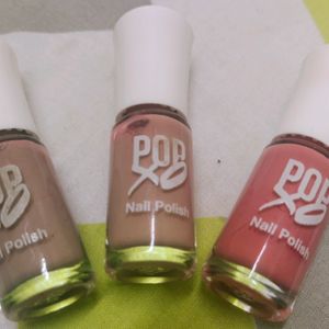 Set Of 3 Pink Shade Nailpolish By Myglamm PoPoxo