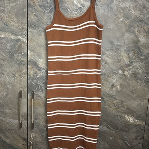 striped crochet dress