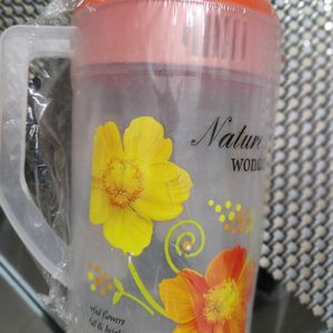 Floral Print Orange Jug