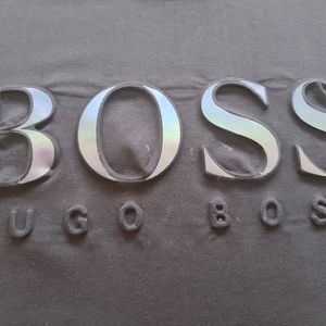 BOSS Reflective And Embossed Logo T-Shirt in Black