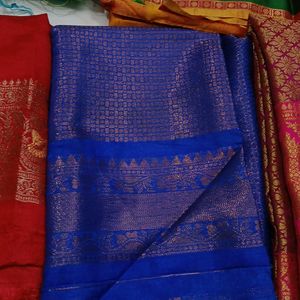 9 Unstitched Pattu Blouse Pieces