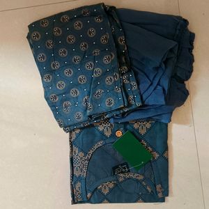 Cotton Kurta Set With Chiffon Dupatta Size:XL