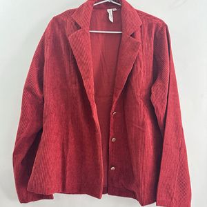 Women red Coloured Shacket Jacket