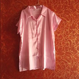 Pink Satin Night Dress