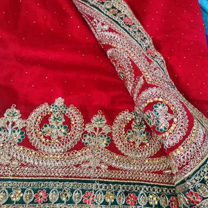 Fully New Red Heavy Designer Saree