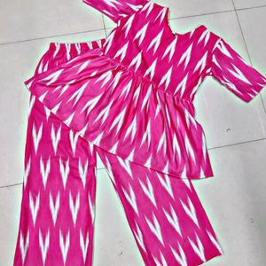 Co-ord Set Pink Without Belt