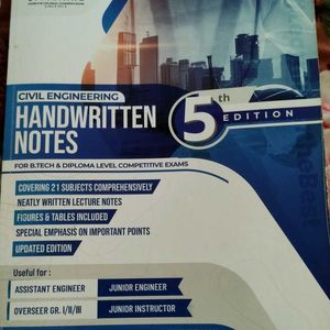 Civil Engineering Handwritten Notes