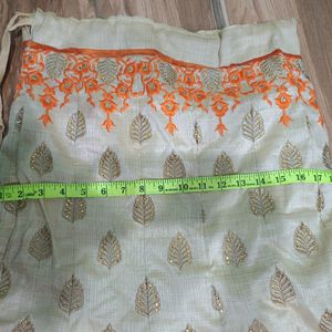 Beautiful Orange - Golden Lehanga Choli