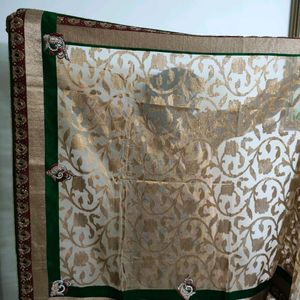 Half n Half Pure Brocade Saree