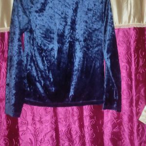 Blue Velvet Top